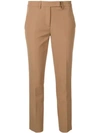 Blanca Cropped Tailored Trousers In Brown