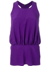 Aspesi Gathered Racer Back Vest In Purple