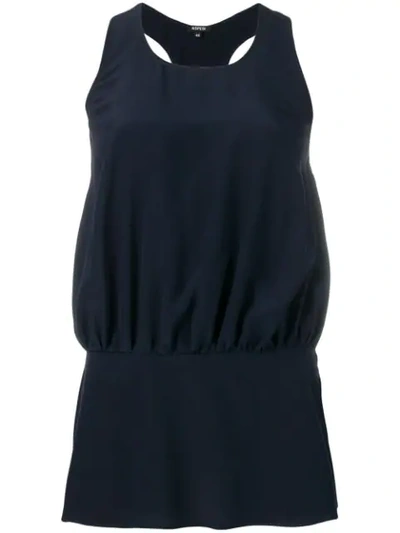 Aspesi Gathered Racerback Vest In Blue