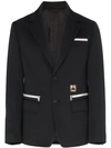 Prada Sakko Mit Reissverschlusstaschen In Black