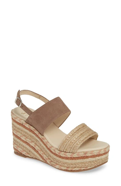 Toni Pons Peru Platform Wedge Sandal In Taupe Suede