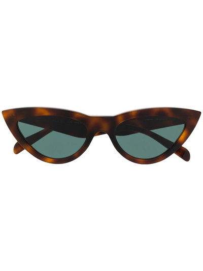 Celine Eyewear Cat Eye Sunglasses - 棕色