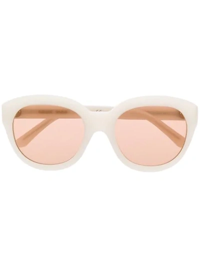 Celine Round Frame Sunglasses In 白色