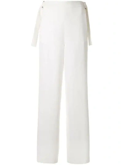 Dion Lee Corrugated Pleat Trousers In White