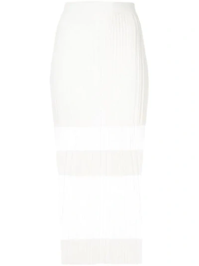 Dion Lee Opacity Pleated Skirt In White