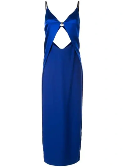Dion Lee Tessellate E-hook Dress In Blue