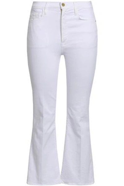 Frame Woman High-rise Kick-flare Jeans White