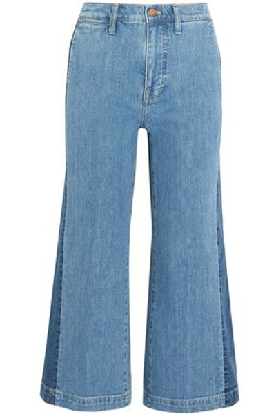 Madewell Woman Cropped High-rise Wide-leg Jeans Mid Denim
