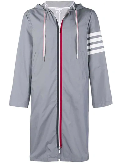 Thom Browne 4-bar Swim-tech Parka In Grey