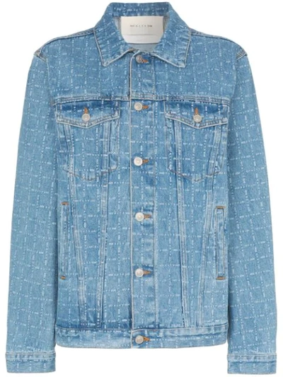 Alyx Logo Print Denim Jacket In Blue