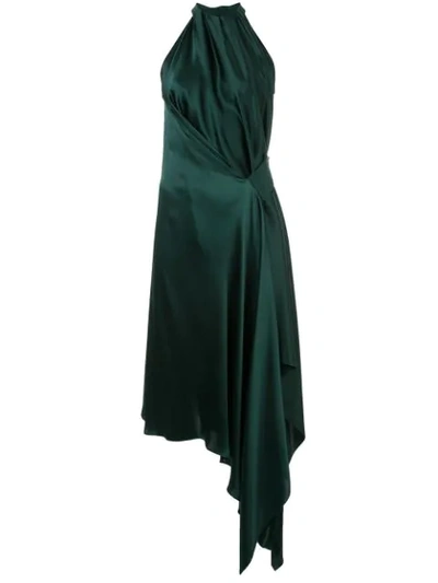 Bianca Spender Isabella Draped Midi Dress In Green