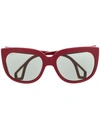 Gucci Double-framed Sunglasses In Red