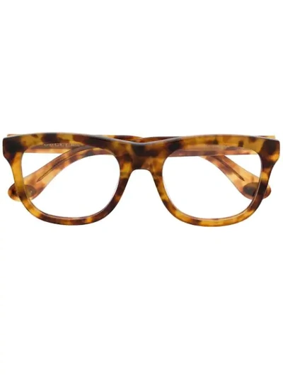 Gucci Classic Glasses In Brown
