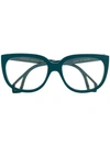 Gucci Double-framed Glasses In Blue