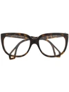 Gucci Double-framed Glasses In Brown