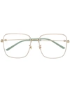 Gucci Eyewear Square-shaped Glasses - 金色 In Gold