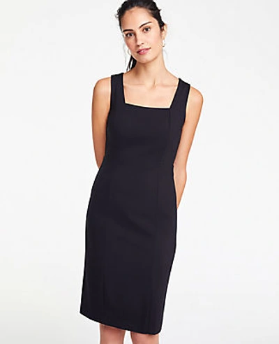 Ann Taylor The Petite All-day Ponte Dress In Black