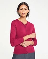 Ann Taylor Petite Ann Cardigan In Pure Fuchsia