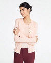 Ann Taylor Ann Cardigan In Pink Dust