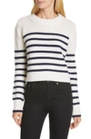 La Ligne Mini Maren Wool & Cashmere Sweater In Cream/ Navy
