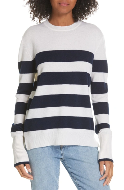La Ligne Candy Stripe Sweater In Cream/ Navy Stripes