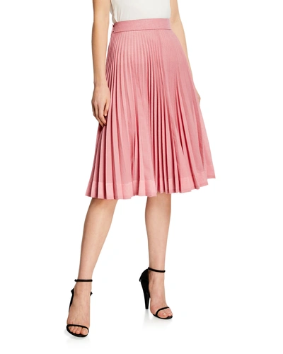Calvin Klein 205w39nyc Pleated Knee-length Skirt In Pink
