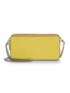 Kate Spade Margaux Leather Double Zip Mini Crossbody Bag In Yellow