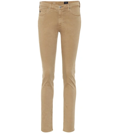 Ag Prima Mid Rise Cigarette Corduroy Jeans In New Cork 100% Exclusive In Brown