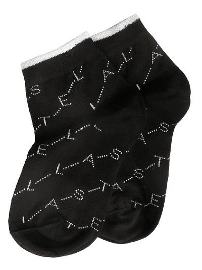 Stella Mccartney Logo Socks In Black