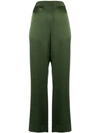 Bouguessa Crepe Straight-leg Pants In Green