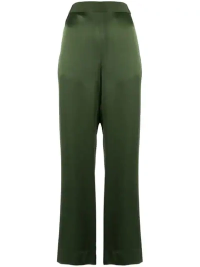 Bouguessa Crepe Straight-leg Pants In Green