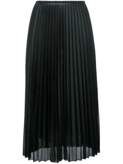 Moncler Accordion Pleated Skirt In 999 Black