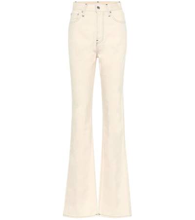 Helmut Lang High-rise Bootcut Jeans In White