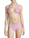 Pilyq Isla Knotted Bikini Top In Lilac