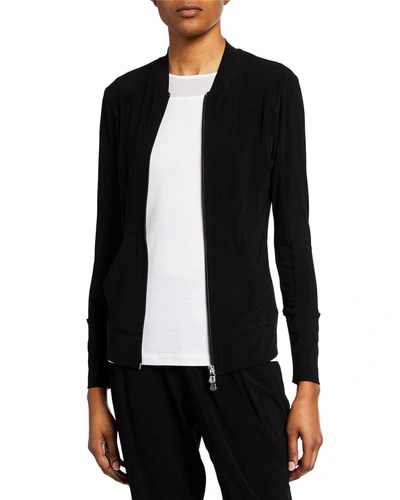 Anatomie Majeste Jersey Jacket With Binding Details In Black