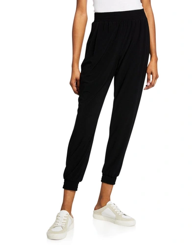 Anatomie Daniella High-rise Pull-on Jersey Jogger Pants In Black