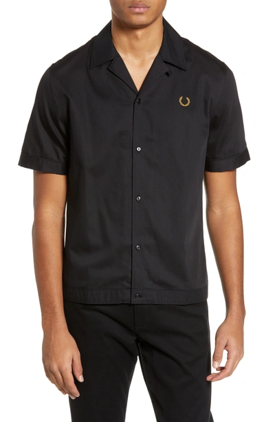 Fred Perry X Miles Kane Bowling Shirt In Black | ModeSens