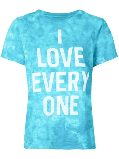 Cinq À Sept I Love Everyone Tie Dye Tee In Pagoda Blue Multi