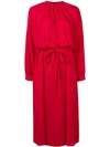 Joseph Nolan Belted Silk-georgette Midi Wrap Dress In Red