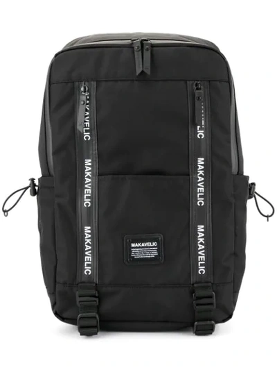 Makavelic Large Rectangular Backpack In Black