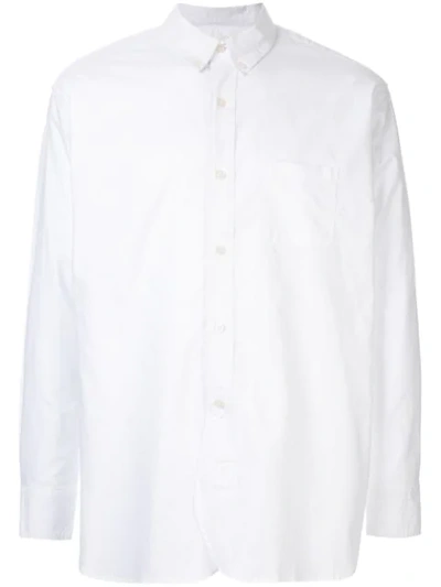 Makavelic Printed Button Down Shirt In White