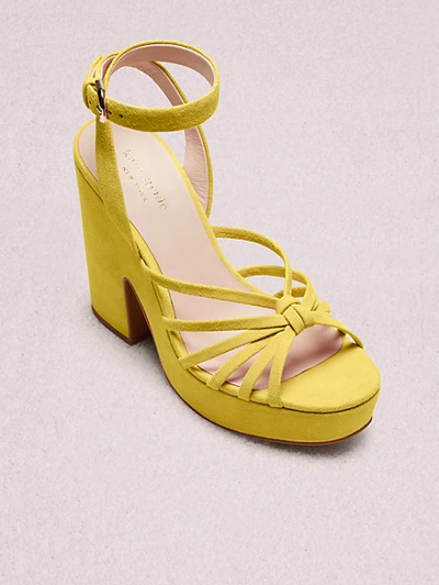 Kate Spade Women's Glenn Strappy Platform Sandals In Vibrant Canary