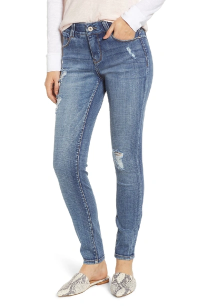 Jag Jeans Cecilia Skinny Distressed Jeans In Mid Vintage