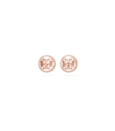 Tory Burch Crystal-pearl Stud Earring In Rose/rose Gold