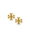 Tory Burch Logo Stud Earrings In Rose Gold