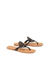 Tory Burch Miller Square-toe Sandals, Leather In Perfect Black