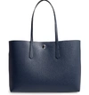 Kate Spade Large Molly Leather Tote In Blazer Blue