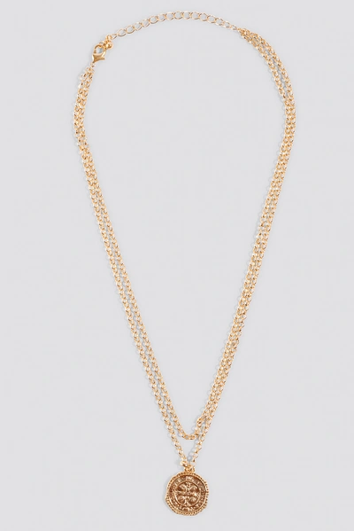 Na-kd Chained Coin Pendant Necklace - Gold