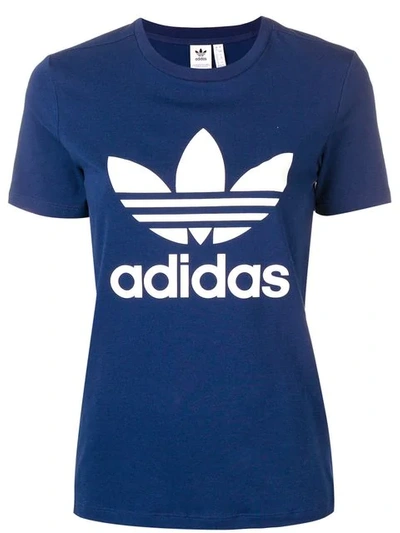 Adidas Originals Women's Originals Trefoil T-shirt, Blue