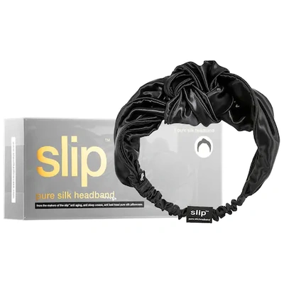 Slip Silk Twist Headband (various Colours) In Black